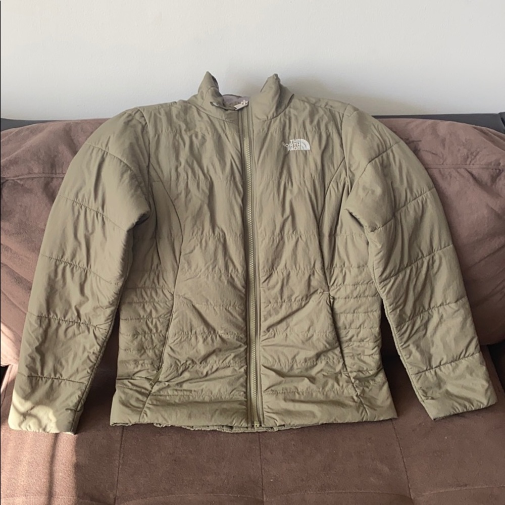 Light weight olive green north face jacket